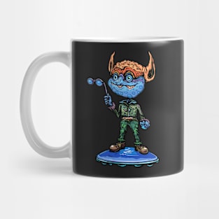 Alien Gentleman on a Spaceboard Mug